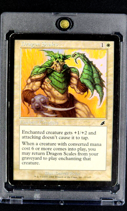 2003 MTG Magic The Gathering Scourge #10 Dragon Scales White *Only Printing* - Image 1