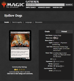 2000 MTG Magic The Gathering Beatdown Box Set Hollow Dogs Black Jeff Miracola - Image 3