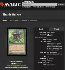 2003 MTG Magic The Gathering Scourge #129 Titanic Bulvox *Only Printing* - Image 3