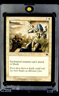 2002 MTG Magic the Gathering Onslaught #47 Pacifism White Enchantment - Image 1
