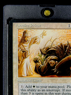 1994 MTG Magic The Gathering Fallen Empires Farrelite Priest Uncommon Foglio Art - Image 4