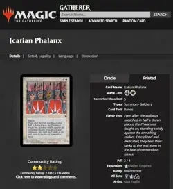 1994 MTG Magic The Gathering Fallen Empires Icatian Phalanx Uncommon Vintage - Image 3