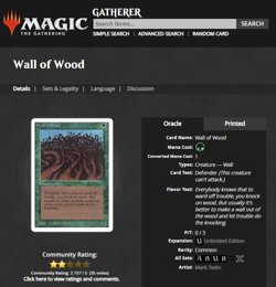 1993 MtG Magic the Gathering Unlimited Wall of Wood BGS 8.5 POP 3 Only 22 Higher - Image 3