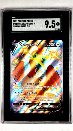 2021 Pokemon Shining Fates Tins Promo BSP SWSH086 Craramorant V SGC 9.5 POP 5 - Image 1