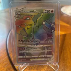Pokemon TCG Charizard VSTAR Rainbow Secret Rare Card 174/172 Brilliant Stars - Image 1