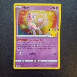Pokemon Card Celebrations Set Mew 011/025 Holo Rare 25th Anniversary - Image 1
