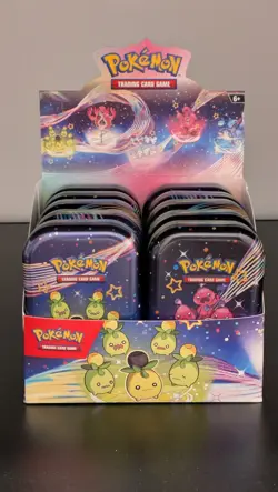 Pokemon Paldean Fates EMPTY Mini Tins Display Box - NO Cards - Image 1