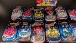 Pokemon Paldean Fates EMPTY Mini Tins Display Box - NO Cards - Image 2