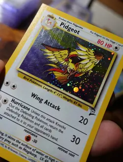 Pidgeot 14/130 Base Set 2 Square Cut Error / NFCU Pokemon Card LP Holo Rare - Image 3