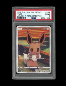 POKEMON PSA 9 MINT EEVEE 2018 SCREAM JAPANESE PROMO MUNCH CARD 287/SM-P - Image 1