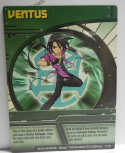 Bakugan Card - Ventus - Green Ability Card - BA191a - 11/15a - 2008 - Image 1