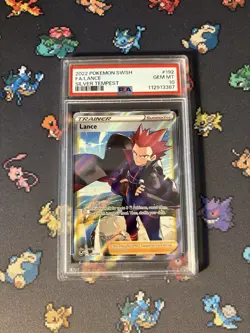 Pokemon Cards Lance 192/195 Secret Rare Silver Tempest - PSA 10 GEM MINT - Image 1