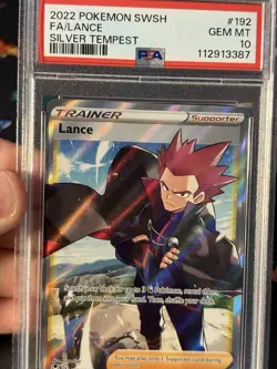 Pokemon Cards Lance 192/195 Secret Rare Silver Tempest - PSA 10 GEM MINT - Image 2
