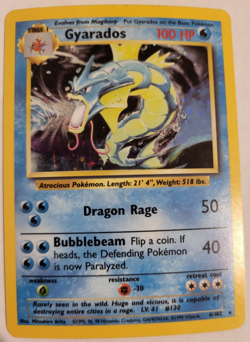 Gyarados - 6/102 - Pokemon Base Set Holo Rare Card WOTC MP/HP - Image 1