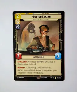 3 PACK-Star Wars Unlimited Doctor Evazan (RARE) #185 w/2 Free cards - Image 1