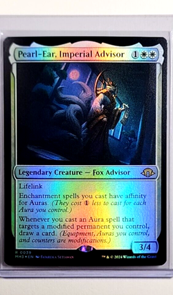 2024 MTG Magic the Gathering Modern Horizons 3 Foil Pearl-Ear Imperial Advisor - Image 1