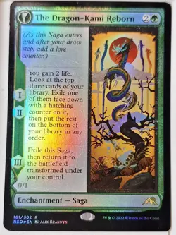 The Dragon-Kami Reborn - FOIL - Kamigawa: Neon Dynasty - Magic the Gathering MTG - Image 1