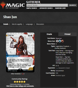 2024 MTG Magic the Gathering Assassin's Creed Showcase Foil #151 Shao Jun WOTC - Image 3