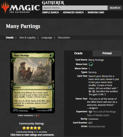 2023 Magic the Gathering LOTR Lord of the Rings Middle Earth #627 Many Partings - Image 3