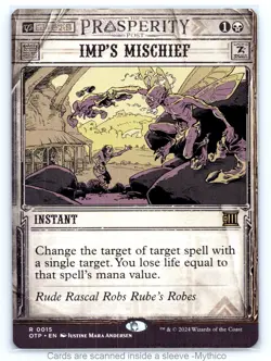 MTG Imp's Mischief Outlaws of Thunder Junction: Breaking News - NM - Image 1