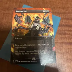 Damnation IN HAND🔥 COLORS NonFOIL 🔥 MTG NM Venom Spider-Man Secret Lair - Image 1