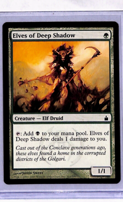 2005 MTG Magic the Gathering Ravnica City of Guilds #161 Elves of Deep Shadow - Image 1