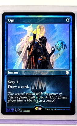 2018 MTG Magic the Gathering Dominaria Foil 60 Opt Tefari Promo FNM Friday Night - Image 1