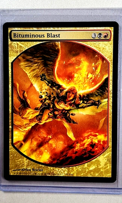 2010 MTG Magic the Gathering Full Art Promo Player Rewards Bituminous Blast LP - Image 1