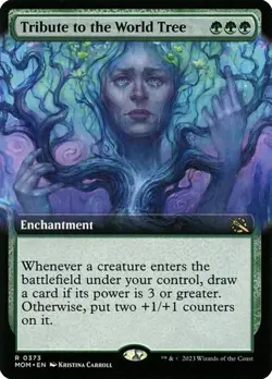 Tribute to the World Tree - Foil Extended Art MOM NM MTG - Image 1