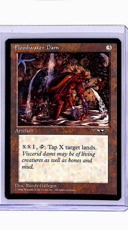1996 MTG Magic The Gathering Alliances Floodwater Dam Vintage Reserved List NM - Image 1