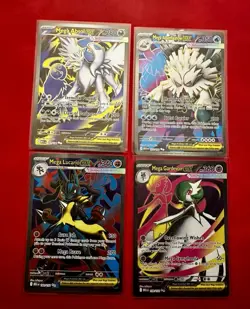 Mega Absol, Abomosnow, Lucario, Gardevoir EX Pokemon Cards Set - Image 1
