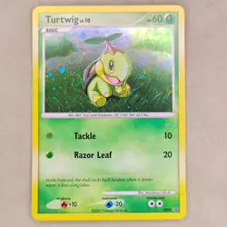 Pokemon TCG Turtwig Holo DP01 Promo SWIRL Diamond And Pearl 2007 NM Near Mint - Image 1