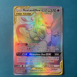 Pokemon Unified Minds 242/236 Mewtwo & Mew GX Rainbow Secret Rare - Image 2