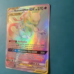 Pokemon Unified Minds 242/236 Mewtwo & Mew GX Rainbow Secret Rare - Image 3