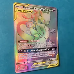 Pokemon Unified Minds 242/236 Mewtwo & Mew GX Rainbow Secret Rare - Image 4