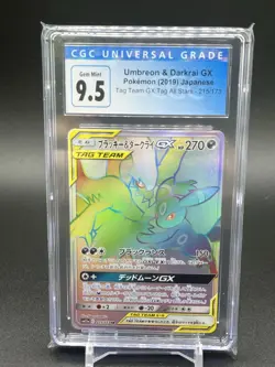 UMBREON & DARKRAI GX 215/173 CGC 9.5 New CGC 10 TAG TEAM sm12a JAPANESE POKEMON - Image 1