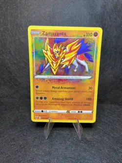 Zamazenta 102/185 Amazing Rare Vivid Voltage Pokemon TCG NM - Image 1