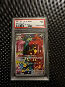 Pokemon Sawsbuck 166/162 Illustration Rare - Temporal Forces - PSA 9 MINT - Image 1
