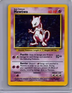 Pokemon Base Set #010/102 Mewtwo Moderately played - Image 1