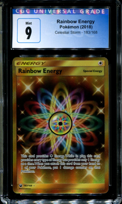 Rainbow Energy - 183/168 - CGC 9 - Celestial Storm - Secret Rare - Pokemon - 913 - Image 1