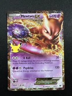 Mewtwo EX Celebrations: Classic Collection 54/99 Holo Ultra Rare Pokemon English - Image 1