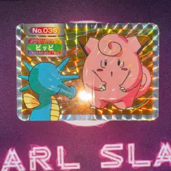 1998-99 Pokemon Japanese Nintendo Topsun Horses Vs Clefairy Prism # 035 LP - Image 1