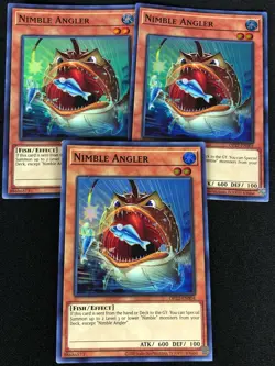 YUGIOH NIMBLE ANGLER OP22-EN004 SUPER RARE X3 (NM) - Image 1