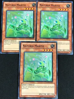 YUGIOH NATURIA MANTIS HA04-EN049 SUPER X3 NM - Image 1