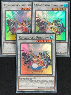 YUGIOH PENGUIN BRAVE OP17-IT010 SUPER X3 (NM) ITALIAN - Image 1