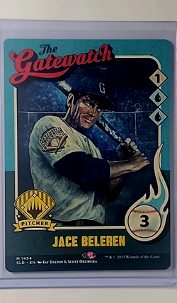 MTG Magic the Gathering Secret Lair The Baseballing Jace Beleren Baseball Card - Image 1