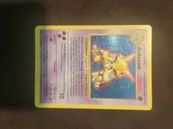 Pokemon TCG Alakazam Base Set Holo Card 1/102 Shadowless Holo Rare - Image 2