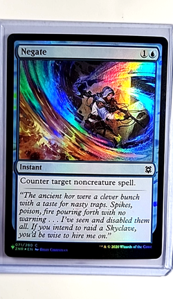 MTG Magic the Gathering The List Zendikar Rising Foil #71 Negate WOTC Blue Card - Image 1
