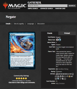 MTG Magic the Gathering The List Zendikar Rising Foil #71 Negate WOTC Blue Card - Image 3
