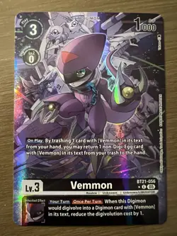 Digimon Card Game Vemmon Alternate Art BT21-056 World Convergence - Image 1